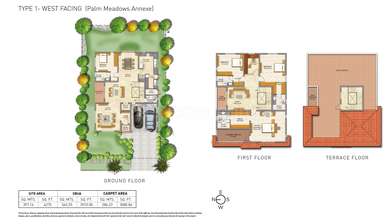 Bhk House Villa For Sale In Adarsh Palm Meadows Annexe And