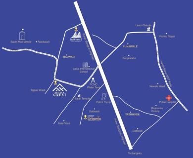 Legacy Lifespaces Legacy Crest Map Punawale Pune Location Map