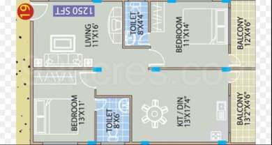 3 BHK Apartment Flat For Sale In Mahaveer Calyx Addischetan Layout