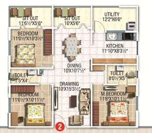 3 BHK Apartment Flat For Sale In Modi Elegance Gajulramaram Hyderabad