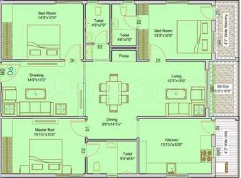 Bhk Apartment Flat For Sale In Snr The Elite Gopanpally Hyderabad