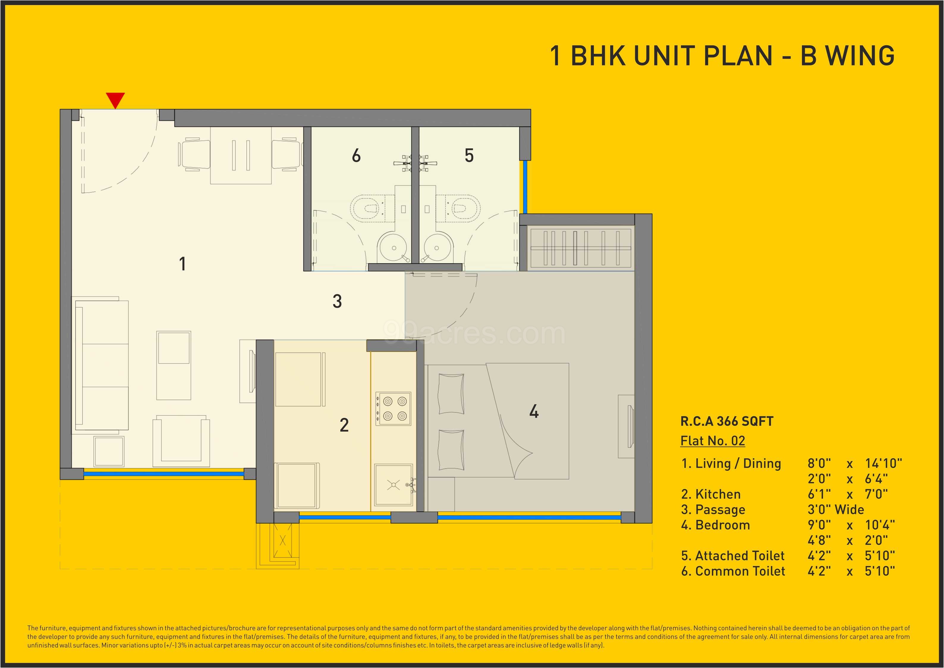 Riddhi Siddhi And A O Realty Ao Excellente Floor Plan Carpet Area 366 Sq Ft Apartment