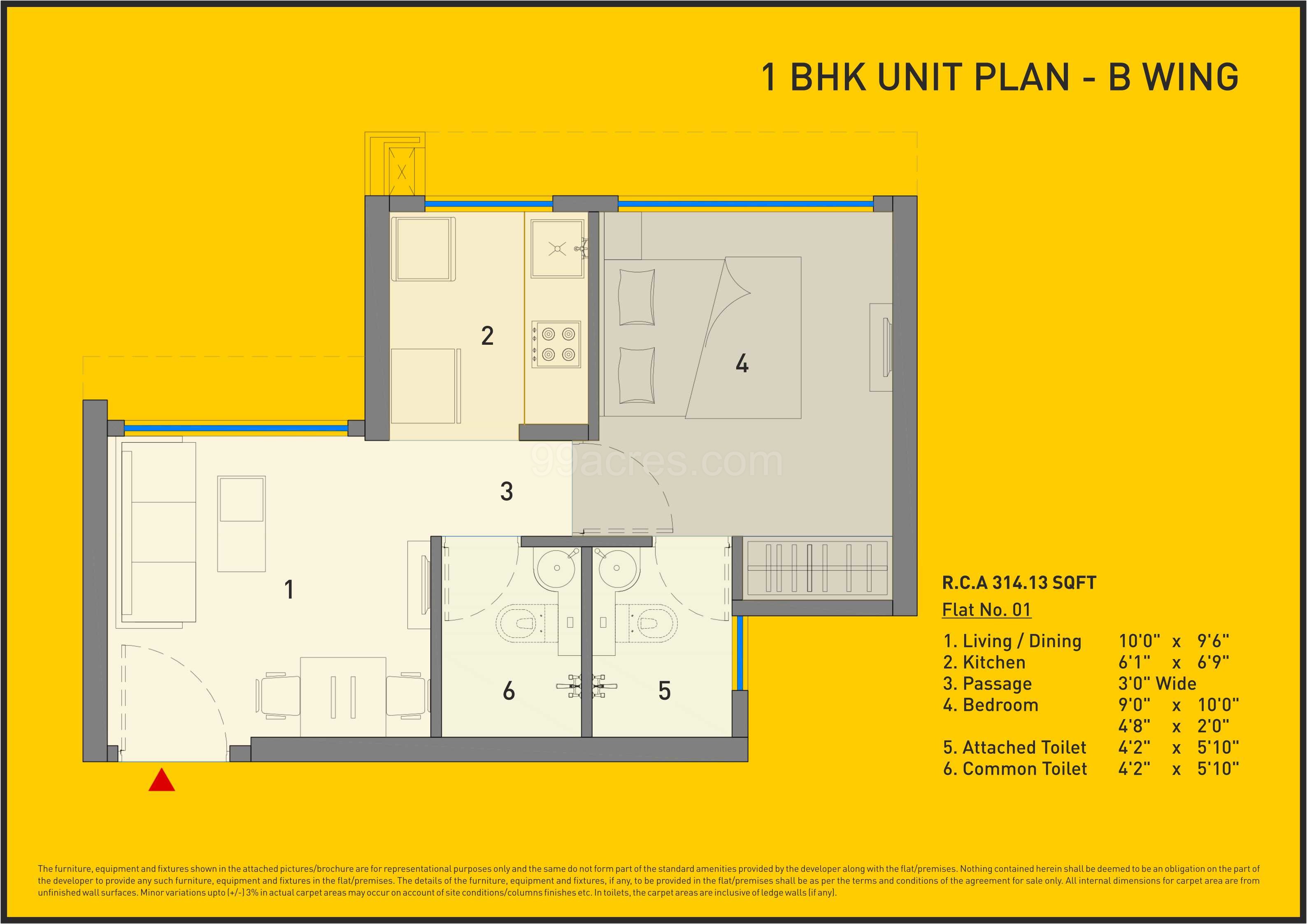 Riddhi Siddhi And A O Realty Ao Excellente Floor Plan Carpet Area 314 13 Sq Ft Apartment
