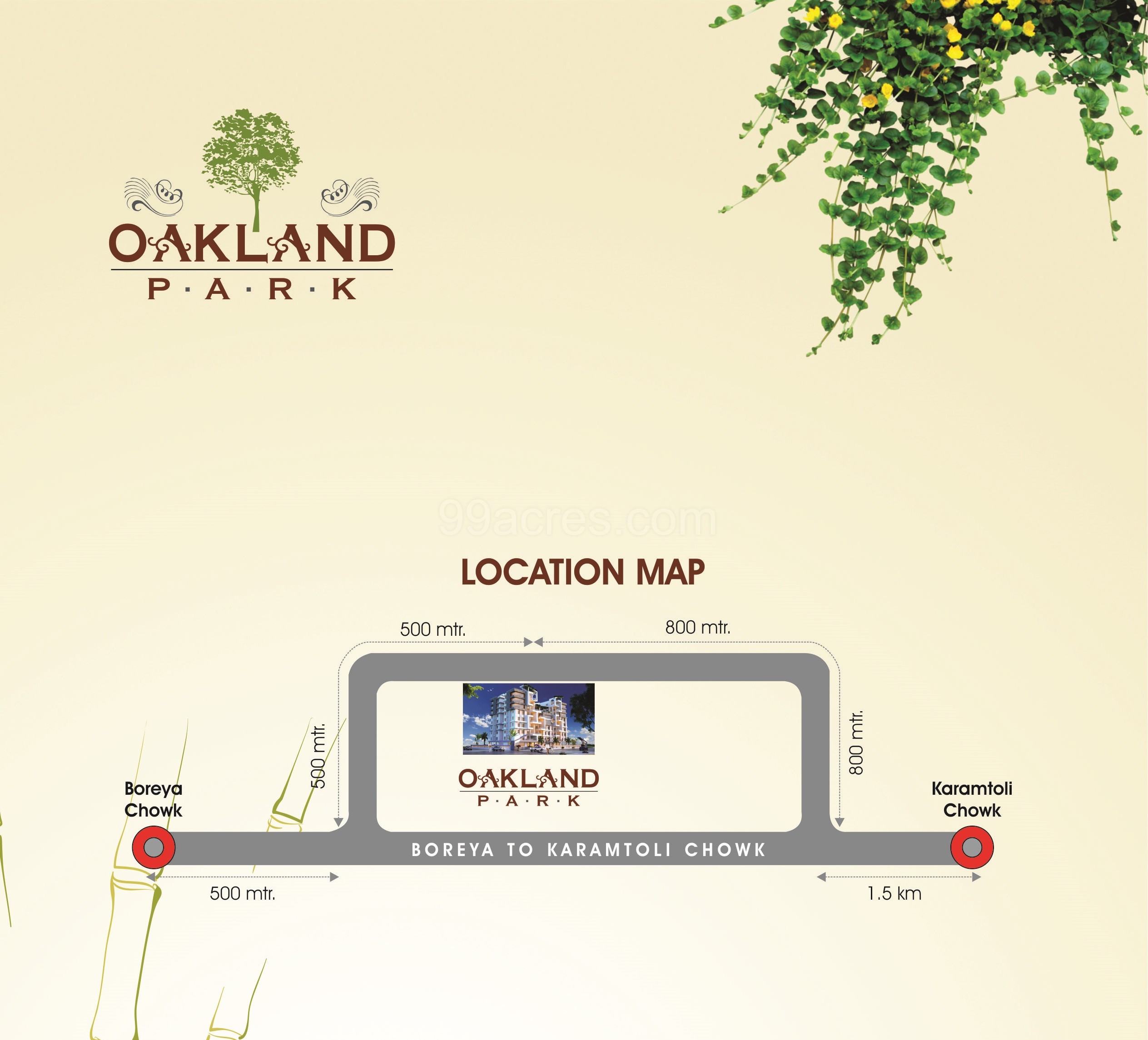 Oakland Park Ranchi Van Vrindavan Colony Price List Brochure