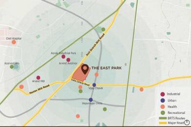 Adani Realty Adani The East Park Map - Bapunagar, Ahmedabad Location Map