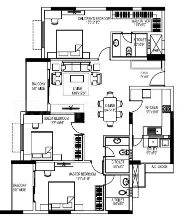 Adarsh Group Adarsh Palm Retreat Mayberry Floor Plan Bellandur