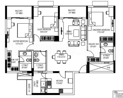 Adarsh Group Adarsh Palm Retreat Mayberry Floor Plan Bellandur