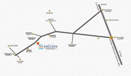 Aditya Enterprises Pune City Aditya Enclave Map - Hinjewadi, Pune ...