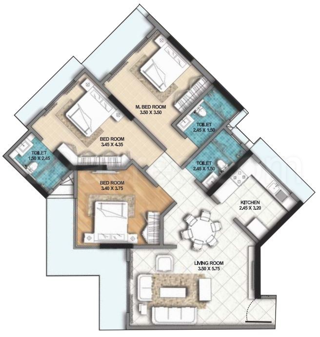 Ahuja Constructions Ahuja O2 Floor Plan Sion East Central