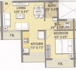 2 BHK Apartment / Flat for sale in Akshar Rivergate Rasayani Navi ...