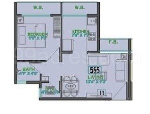1 BHK / Bedroom Apartment / Flat for rent in Akshar Rivergate Rasayani ...