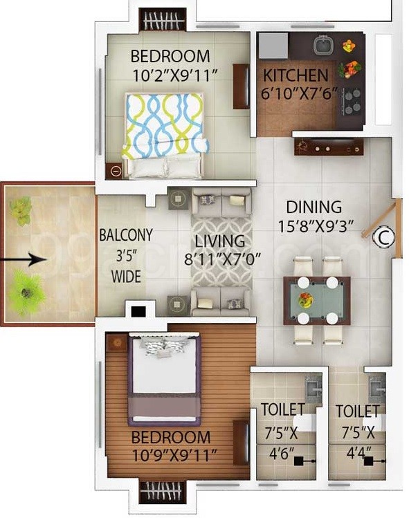 Alcove Realty and PS Group and Shyam Infra Flora Fountain Floor Plan ...