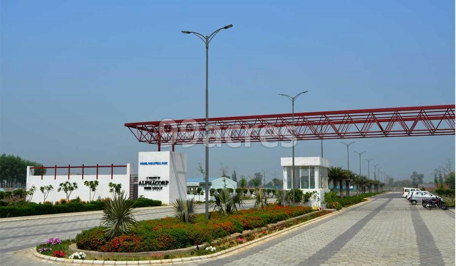 Alpha Corp Model Industrial Park Entrance