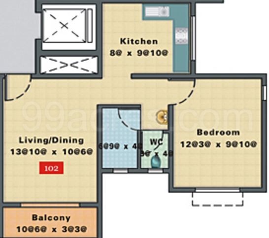 City Group Amanora Park Town Floor Plan Hadapsar Super Area 572 Sq Ft Apartment