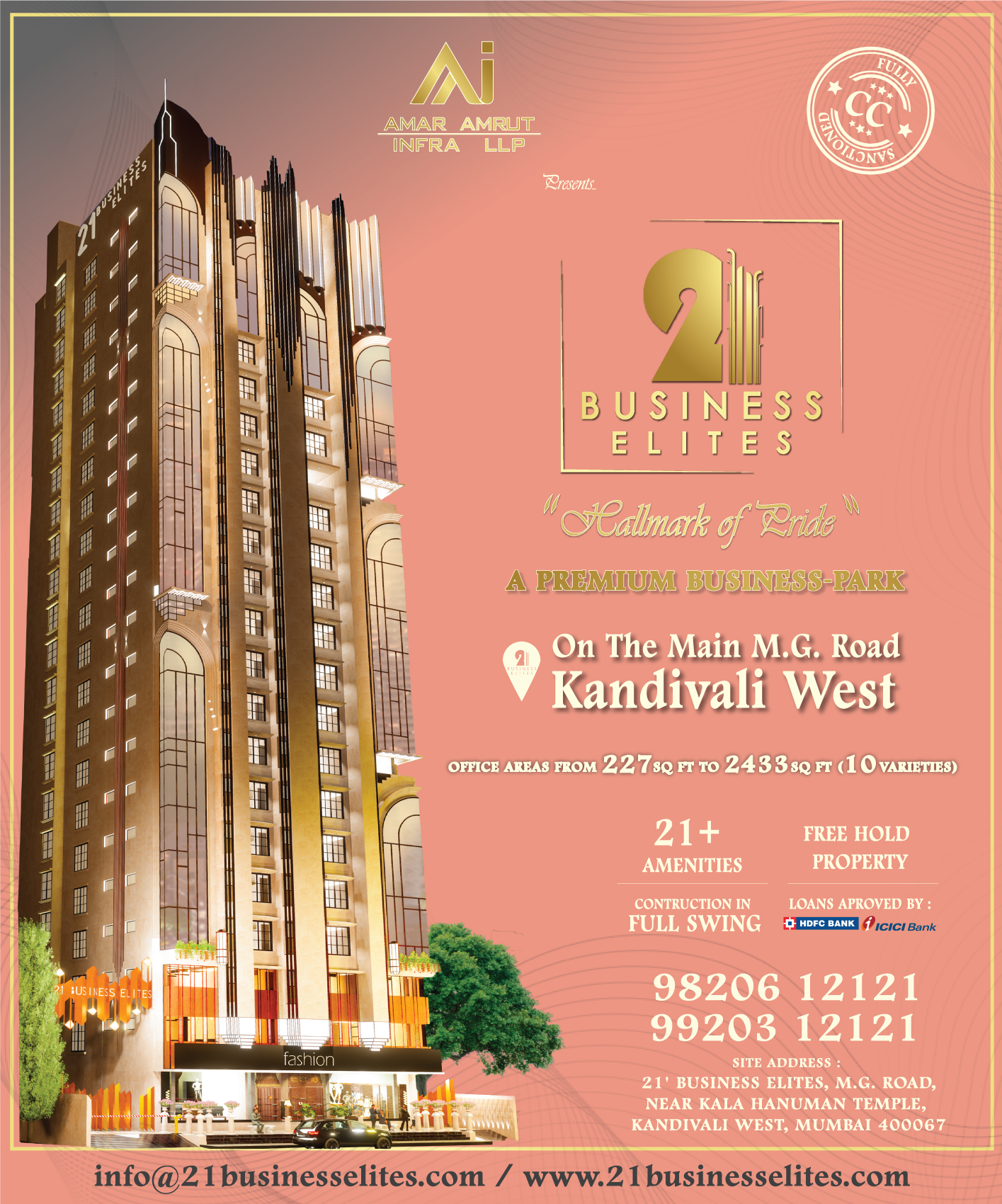 21 Business Elites Mumbai, Kandivali West Invest in Office spaces & Shops