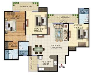 2 BHK Apartment / Flat for sale in Amrapali Verona Heights Greater ...