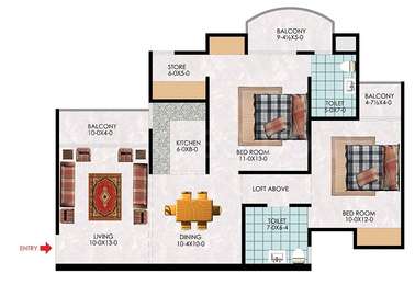 4 BHK Apartment / Flat for sale in Antriksh Sanskriti Indirapuram ...