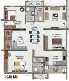 3 BHK / Bedroom Apartment / Flat for rent in Aparna Serenity Kompally ...