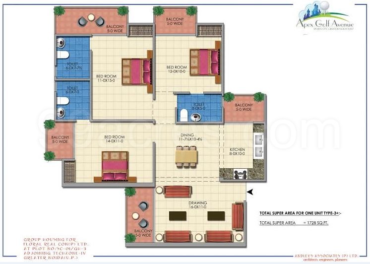 Apex Floral Realcon Apex Golf Avenue Floor Plan Greater Noida West
