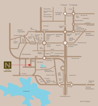 My Home Constructions My Home Nishada Map - Kokapet, Hyderabad Location Map