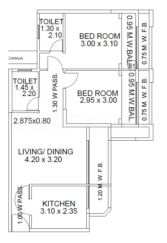 2 BHK Apartment / Flat for sale in Vasudev Sky High Mira Road East Mira