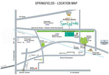 Assotech Builders Assotech Springfields Map - Sector ZETA I Gr Noida ...