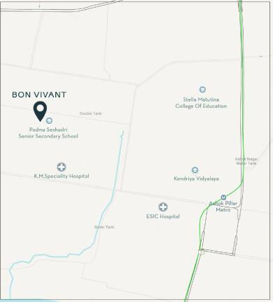 Aswin Foundations Aswin Bon Vivant Map - KK Nagar, Chennai South ...
