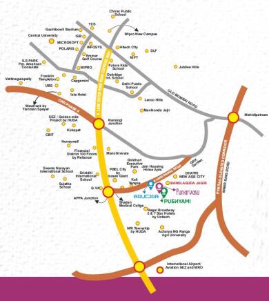 Avantika Projects Avantikas Punarvasu Map Bandlaguda Jagir, Hyderabad