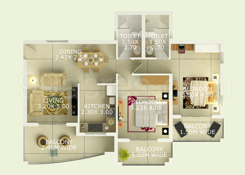B And F Realty B And F Kensington Square Floor Plan Siolim