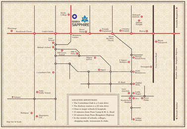 Banka Infracon Banka Sapphire Map - Pisoli, Pune Location Map