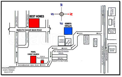 Best Homes Best Residency Map - Madambakkam, Chennai South Location Map