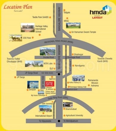 Kothur Map Residential land / Plot for sale in Bhashyam Jasmine County Kothur ...