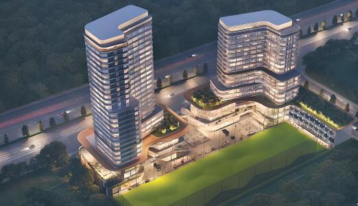 Central Park Flower Valley Selene Tower Aerial View