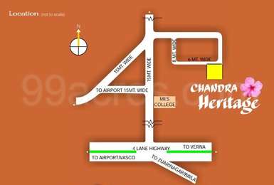 Chandra Layout Map Chandra Real Estate Chandra Heritage Map - Dabolim, Goa Location Map