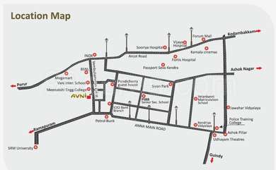 Kk Nagar Chennai Map Cls Properties Cls Avni Map - West Kk Nagar, Chennai South Location Map