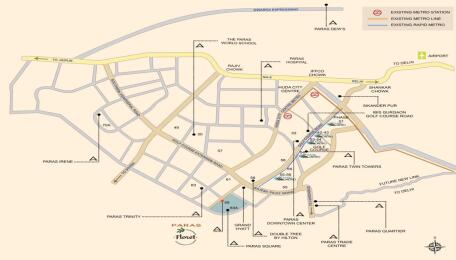 Paras Buildtech Paras Floret Map - Sector 59, Gurgaon Location Map