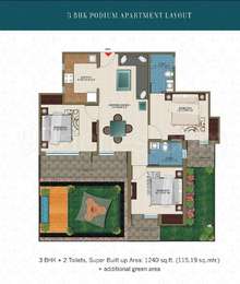 2 BHK Apartment / Flat for sale in Cosmos Greens Sector 106 A Bhiwadi ...