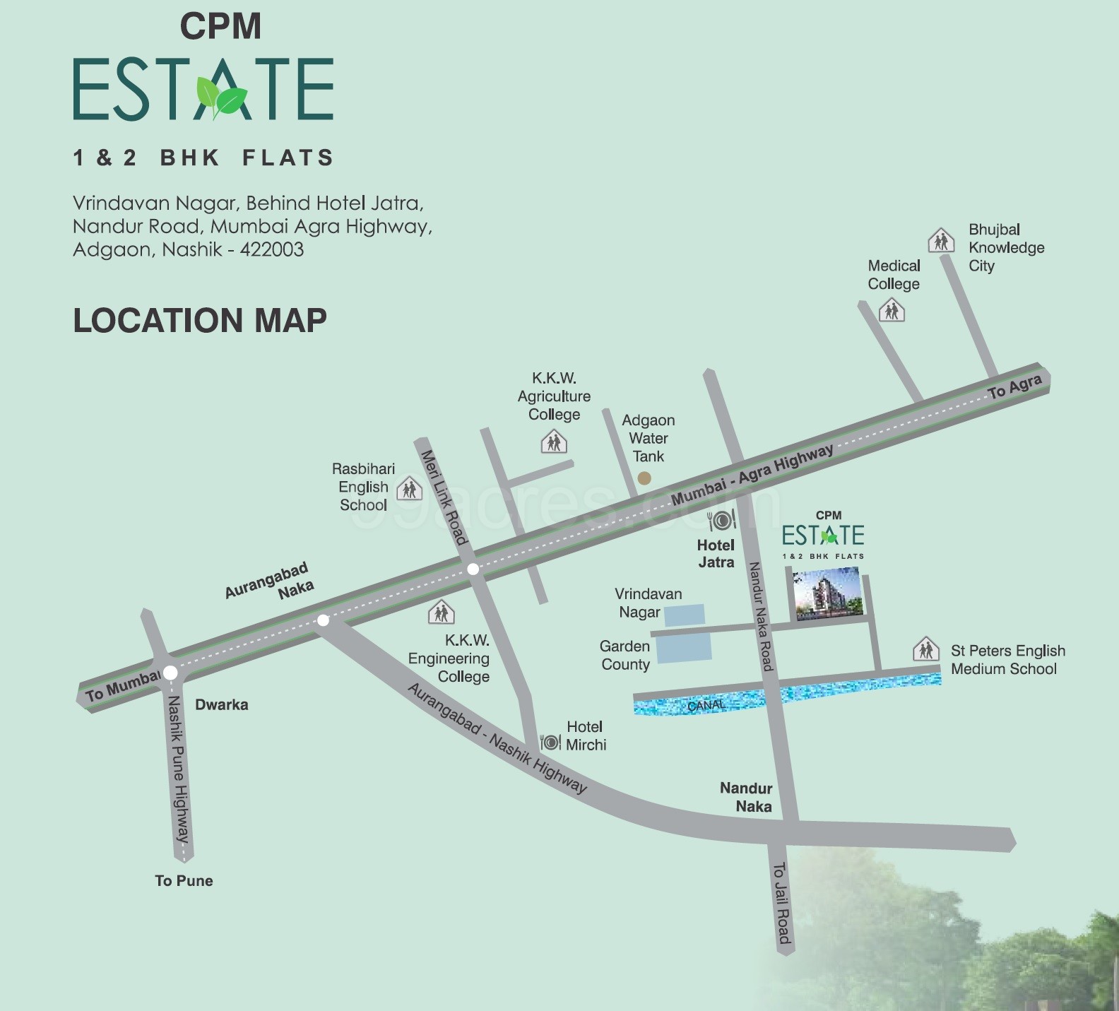 Jatra Hotel Nashik Map Cpm Estate Nasik, Adgaon | Price List & Brochure, Floor Plan, Location Map  & Reviews