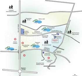 Hegde Nagar Bangalore Route Map Dhammanagi Developers Dhammanagi Lilium Gardenia Map - Hegde Nagar,  Bangalore North Location Map