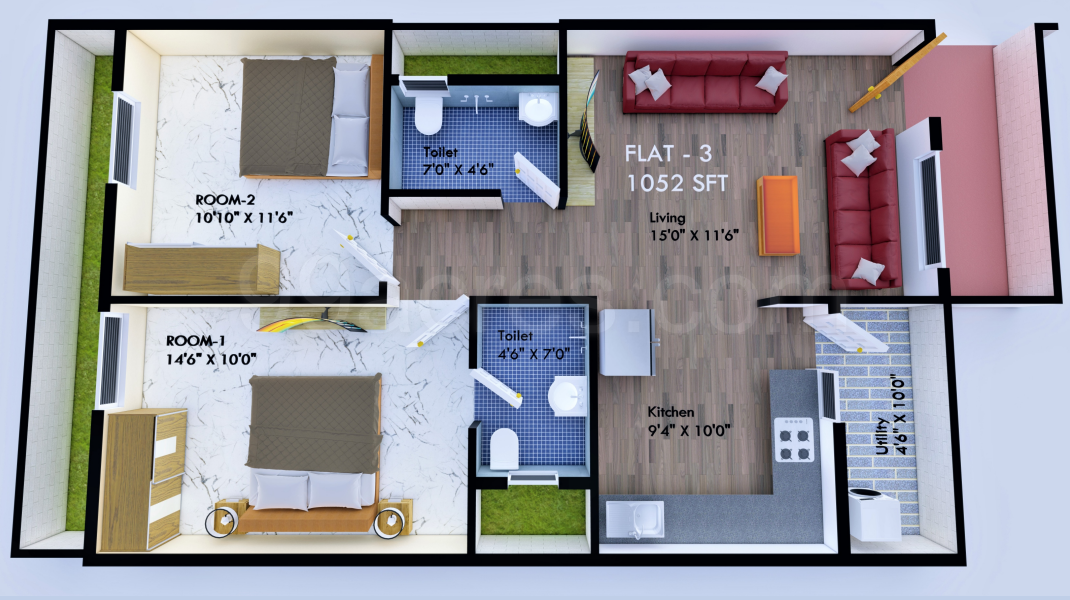 DK Projects Sri Krishna Residency 1st Phase JP Nagar Floor Plan - JP Nagar,  Bangalore South