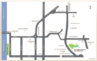 DLF Builders DLF Infinity Tower Map - Kakkanad, Kochi Location Map