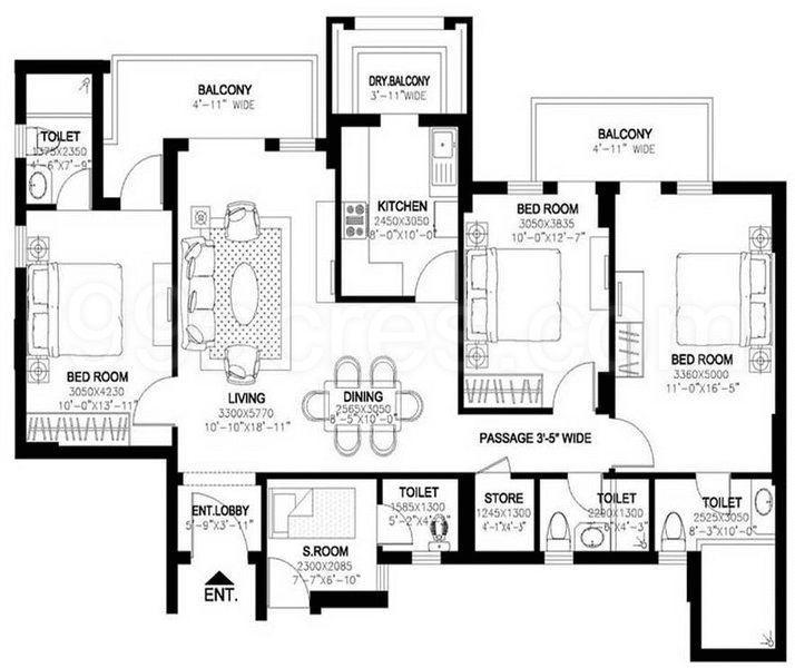 3 Bhk Apartment Flat For Sale In Dlf New Town Heights 3 Sector