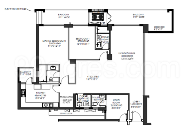 Dlf Builders Dlf The Crest Floor Plan Sector 54 Gurgaon