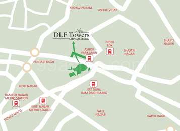 Moti Nagar Delhi Map Dlf Builders Dlf Towers Map - Moti Nagar, Delhi West Location Map