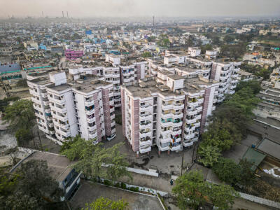 DM Towers Aerial View