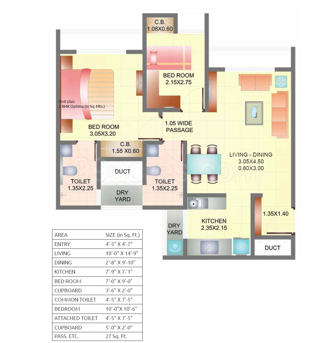 Dosti Realty and Suraksha Realty Dosti Codename Landmark Floor Plan