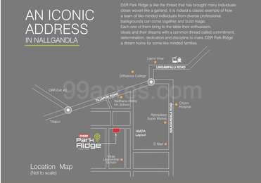 DSR Infrastructure DSR Park Ridge Map - Nallagandla, Hyderabad Location Map