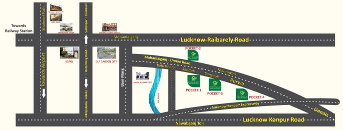 Ecovillage Life Style Ecogram Map - Kalu Khera, Unnao Location Map