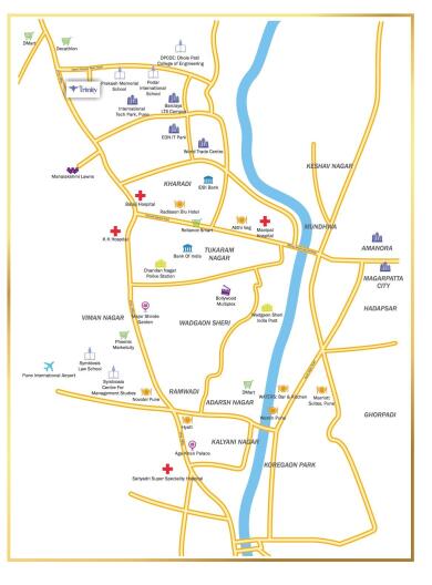 Engineers Horizon EH The Trinity Map - Wagholi, Pune Location Map