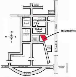 Ekta World Ekta Terraces Map - Kandivali West, Mumbai Location Map